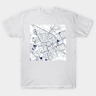 Kopie von Kopie von Kopie von Kopie von Kopie von Kopie von Kopie von Lisbon map city map poster - modern gift with city map in dark blue T-Shirt